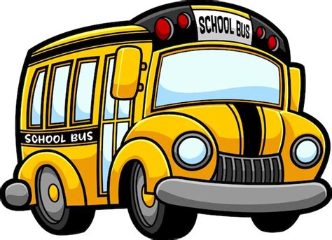 Premium Vector | Cartoon yellow school bus. vector hand drawn ...