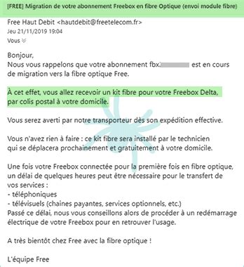 Free Migration Vers Fibre Envoi Module Fibre Pour Delta