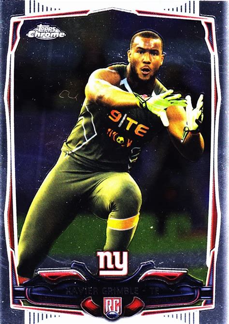 2014 TOPPS CHROME FOOTBALL XAVIER GRIMBLE RC ROOKIE CARD At Amazon S