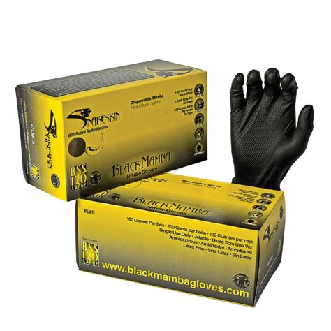 Black Mamba Disposable Black Nitrile Gloves Bx Bmg Uk