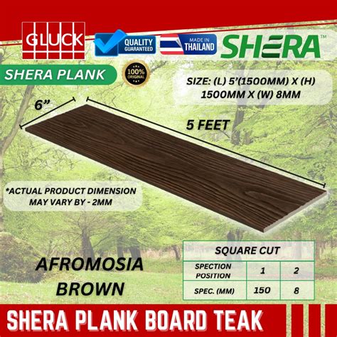 SHERA PLANK TEAK TEXTURE PAPAN PLANK 8MM X 150MM X 1500MM Shopee Malaysia