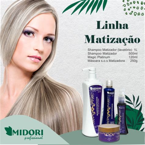 Shampoo Matizador Sem Sal Midori Ml Profissional Roxo Cabelos Loiros