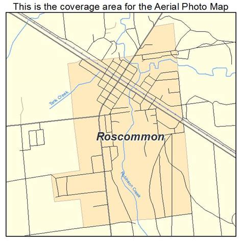 Aerial Photography Map of Roscommon, MI Michigan