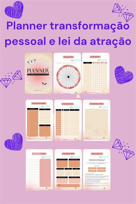 Planner transformação pessoal e lei da atração Planner Shopping