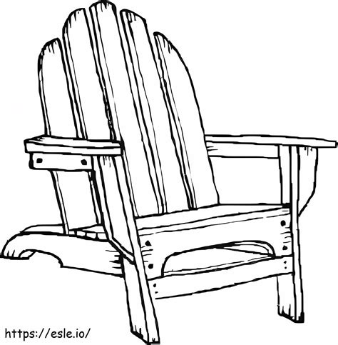 Wooden Beach Chair Coloring Page