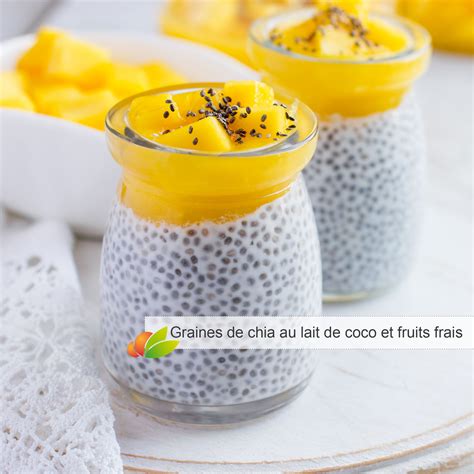 Graines de chia au lait de coco et fruits frais Ma Cuisine Créole I