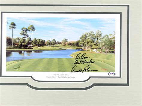 Arnold Palmer Signed The Par Th Arnold Palmer S Hole Bay Hill