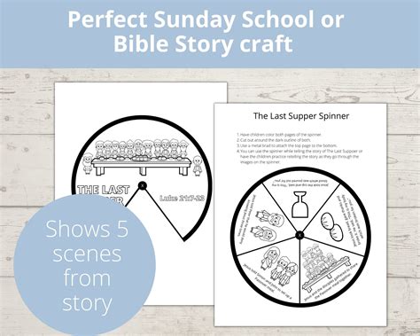 Last Supper Craft Holy Week Craft Sunday School Activity Easter Story Bible Last Supper