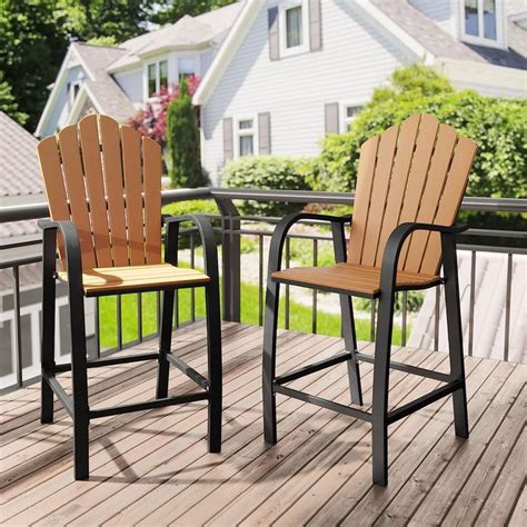 Lue Bona Balcony Tall Adirondack Chairs With Aluminum Frame Poly Bar