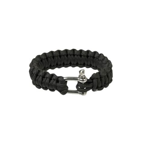 Pulsera Emergencia Paracord Negra Tienda Del Soldado