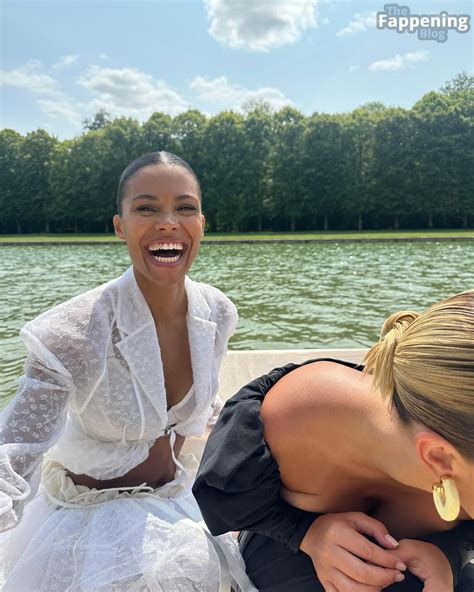 Tina Kunakey Displays Her Tits Legs At The Jacquemus Show In Paris