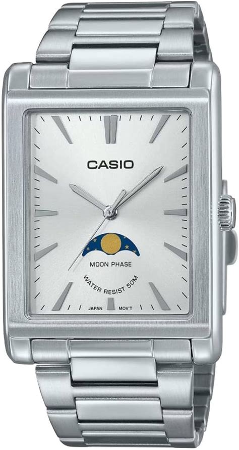 Casio Men S Watch Mtp M D Avdf White Dial Silver Band Buy Online