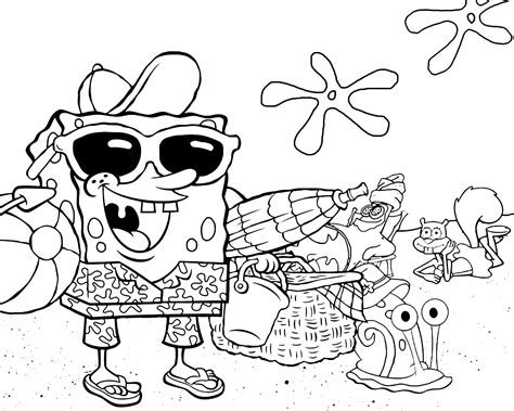 Spongebob And Patrick And Gary Coloring Pages