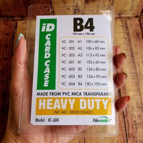 Jual Card Case B4 Glue Card Name Tag Tebal PVC Tempat ID Card