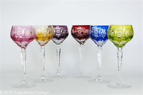 Nachtmann Traube Coloured Lead Crystal Wine Glasses At 3bc Vintage Shop