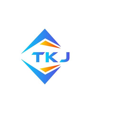 diseño de logotipo de tecnología abstracta tkj sobre fondo blanco ...