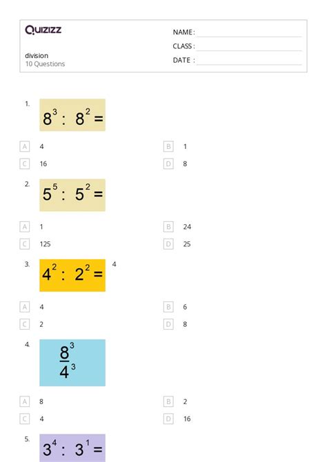 50 Division Worksheets For 1st Class On Quizizz Free And Printable