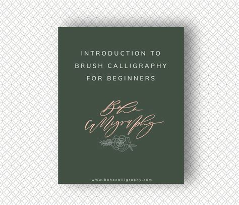 Brush Calligraphy Guide for Beginners - Instant download