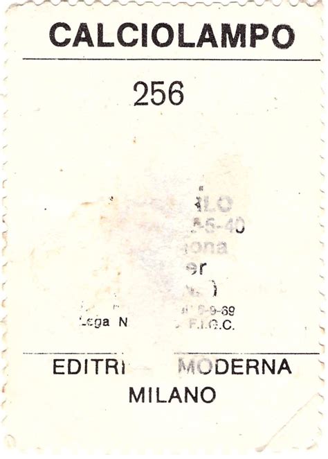 Raccolta Editrice Moderna Calciolampo 1969 70 Museo Del Cesena