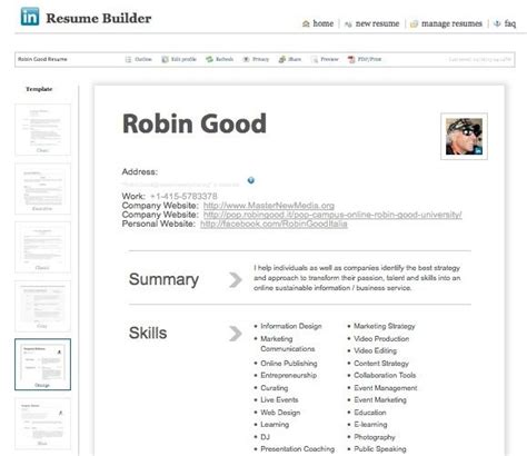 Linkedin Resume Builder