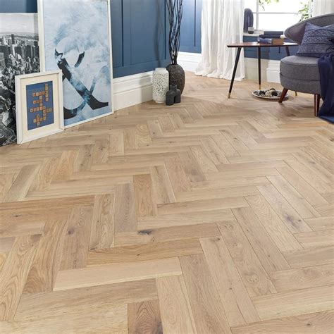 Invisible Oiled Oak Herringbone Engineered Wood Lusso Carrara Luxe Flooring