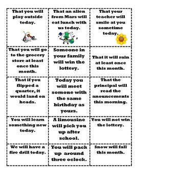 Probability Scale Sort by Mrs. Motley: SOLTeacher | TpT