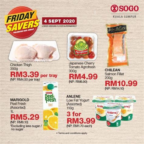 SOGO Kuala Lumpur Supermarket Friday Savers Promotion 4 Sep 2020