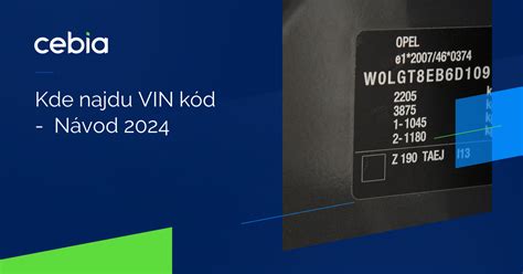 Kde najdu VIN kód Návod 2024 Cebia cz