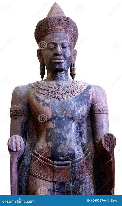 Ancient Statue of the Khmer Empire Period, Cambodia Stock Photo - Image ...