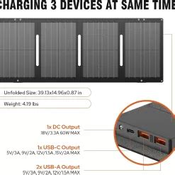 ZeroKor Portable Solar Generator 300W Portable Power Station With