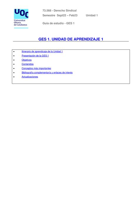 Guias Estudio Sindical Derecho Sindical Semestre Sept Feb