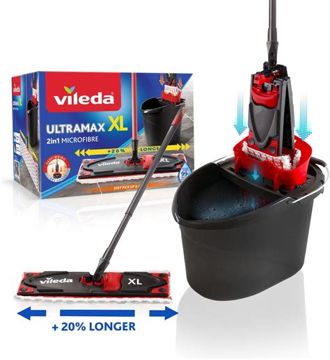 Vileda Ultramax Xl In Bodenwischer Komplett Set Mikrofaserbezug Und