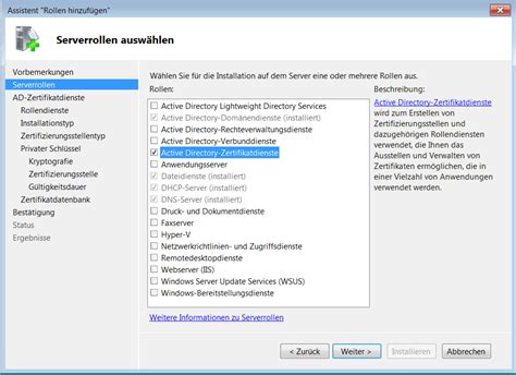 Windows Server R Zertifizierungsstelle Einrichten Windowspro
