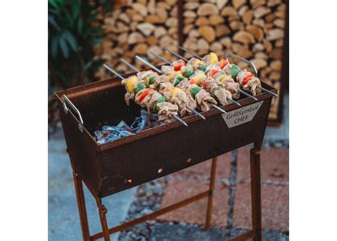 Söegrill Cor Ten terasest GrillSymbol Naked Chef XS GS ON