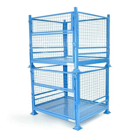 Stackable Collapsible Galvanized Wire Mesh Stillagecontainer For