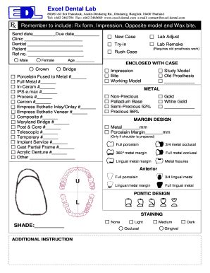 Dental Lab Rx Form Fill Online Printable Fillable Blank Pdffiller