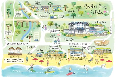 Resort Map of Carbis Bay Hotel & Estate, Saint Ives, UK