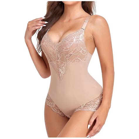 Wreesh Womens Lingerie Bodysuit Teddy Lingeries Lace Waistline Plastic