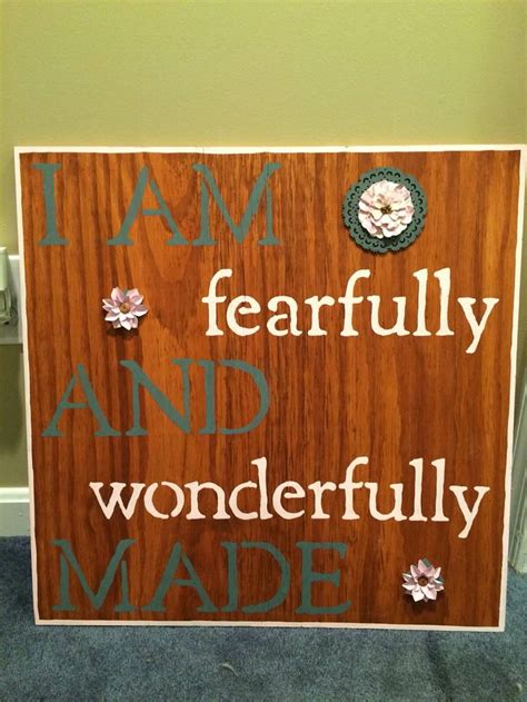 Diy Sign I Am Fearfully And Wonderfully Made