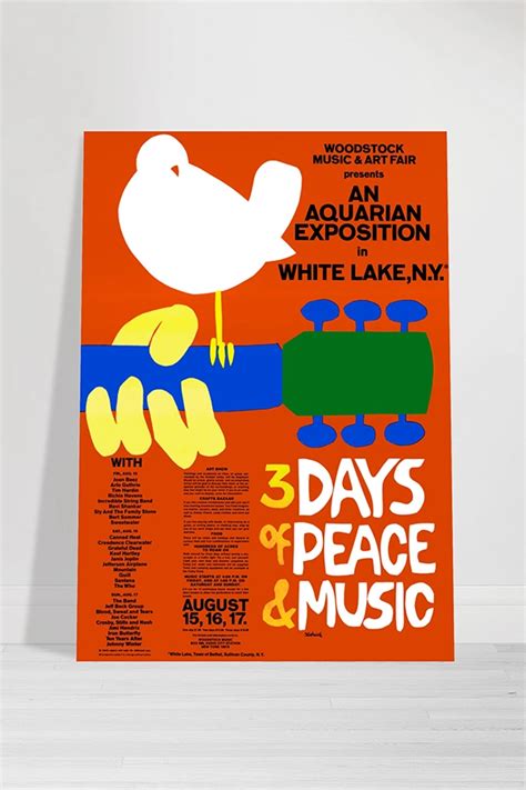 Woodstock Festival 1969 Retro Poster Download Artwork