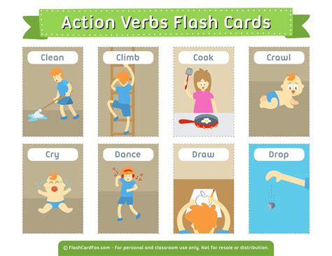 Action Verbs Flashcards