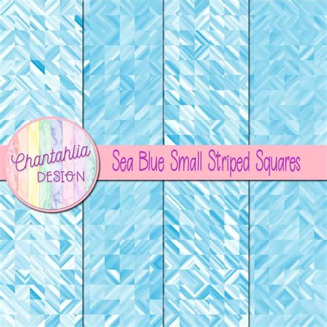 Free Digital Papers Featuring Sea Blue Small Striped Squares Designs