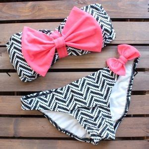 Dippin Daisys Swimwear Swim Tribal Chevron Pink Bow Bikini Poshmark