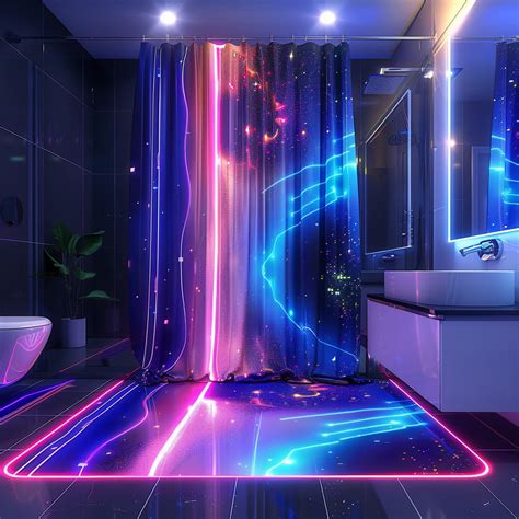 Galactic Glow Shower Curtain Transform Your Bathroom With Stunning