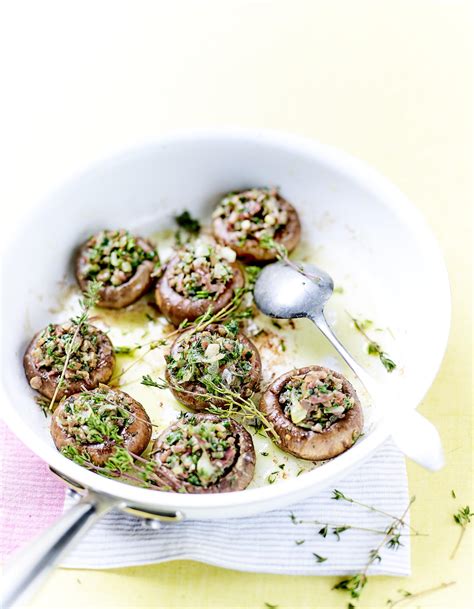 Champignons Farcis Au Jambon De Parme Pour Personnes Recettes