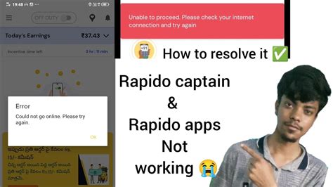 Rapido Captain App Not Working Could Not Go Online Rapido App