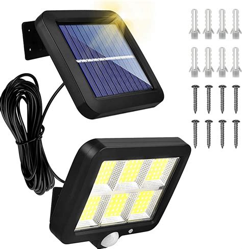 Solarna Lampa Z Czujnikiem Ruchu Zmierzchu Led Cob Cienna S Oneczna