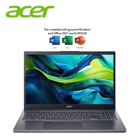 Acer Aspire 15 A15 51M 57U7 15 6 FHD Laptop Steel Grey Core 5 120U