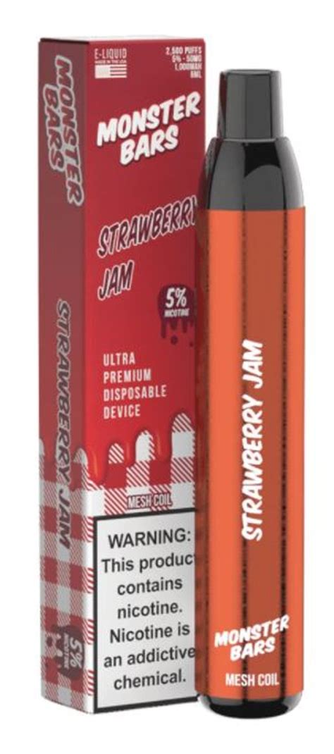 Monster Bars Disposable Vape Pen By Jam Monster 2500 Puffs 5