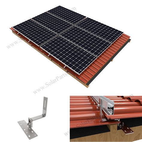 Solar Panel Tile Roof Hook Mounting System